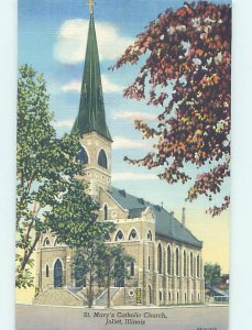 Linen CHURCH SCENE Joliet Illinois IL AD0965