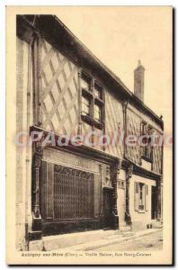 Postcard Old AUBIGNY-on-EPES street town Coutant