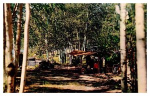 Postcard CAMPGROUND SCENE Between Tupper Lake & Saranac Lake New York NY AQ3592