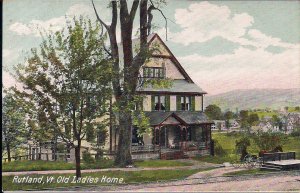 Rutland VT, 1910's Old Ladies Home, Horse & Buggy, Social Issues, German Litho