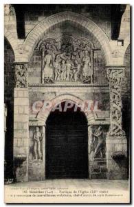 Old Postcard Souillac Portico of & # 39eglise