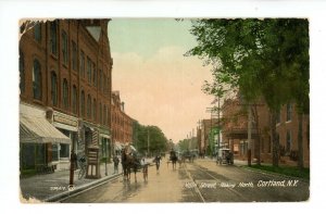 NY - Cortland. Main Street looking North ca 1905  (corner wear)