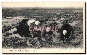 Old Postcard Fishing The fishing mussels