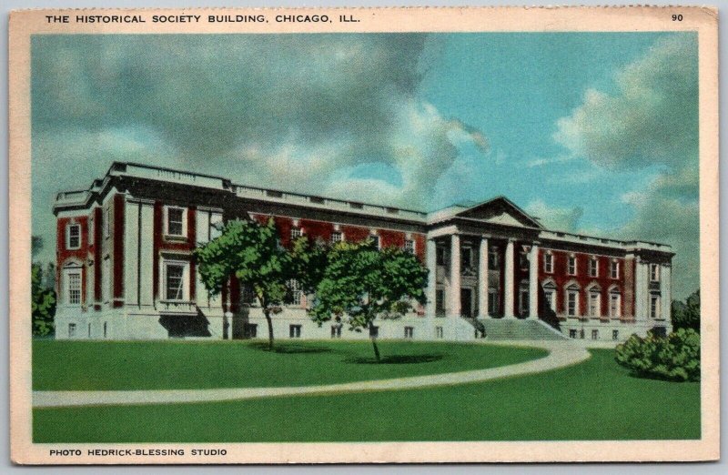 Chicago Illinois 1930-40s Postcard The Historical Society Building 