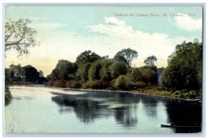 1912 Scenic View Nook Clinton River Mt Clement Michigan Vintage Antique Postcard