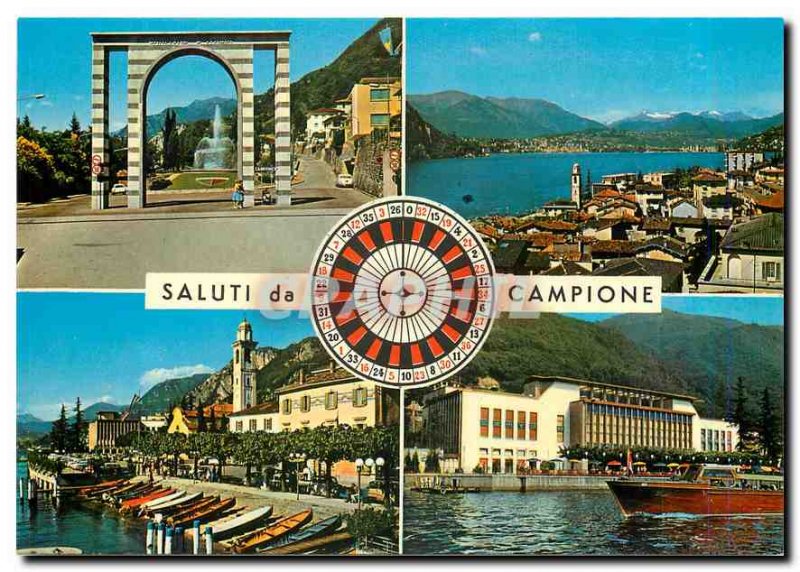 Postcard Modern Campione Lago di Lugano