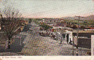 Postcard El Paso Texas Street 1880