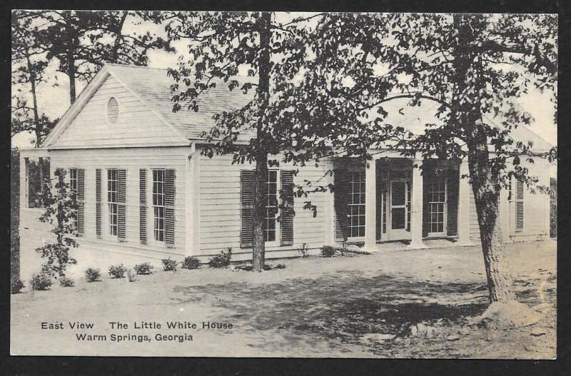 Roosevelt's Little White House East View Warm Springs Georgia Unused c1940s