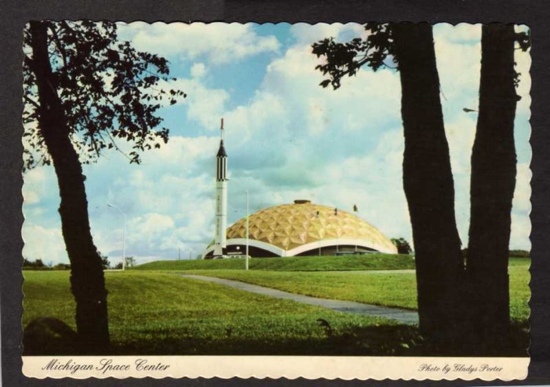 MI Michigan Space Center Ctr Jackson Community College Rockets Aviation Postcard