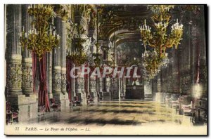 Old Postcard Paris Le Foyer of the Opera