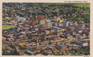 Oklahoma Muskogee Aerial View1963 Curteich