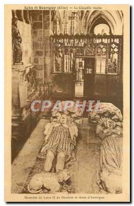 Postcard Ancient Church of Souvigny Allier Old Chapel Mausoleum of Louis II o...