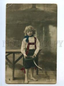 177666 ALP Type Boy w/ HAT Vintage PHOTO PC