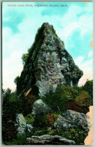 Sugar Loaf Rock Mackinac Island Michigan MI UNP DB Postcard G1