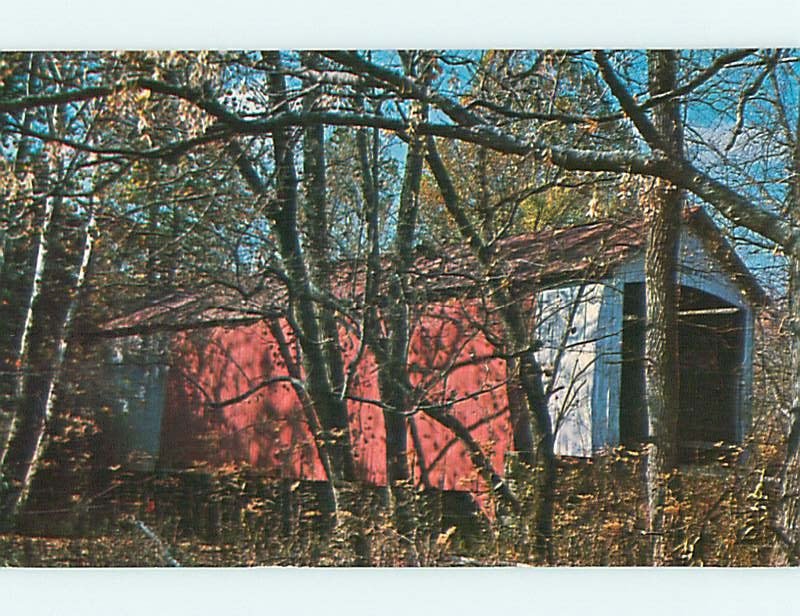 Unused Pre-1980 COVERED BRIDGE IN PARKE COUNTY Coxville - Rockville IN t7661@