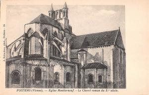 BR73011 poitiers eglise montierneuf le chevet roman   france