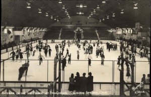 Colorado Springs Colorado CO Broadmoor Ice Skating Palace Real Photo Postcard