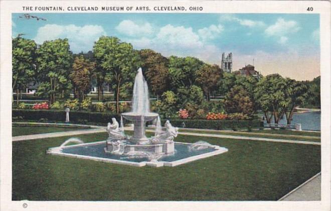 Ohio Cleveland The Fountain At Cleveland Museum Of Arts 1937