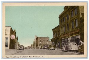 Campbellton New Brunswick Canada Postcard Water Street East c1930's Unposted