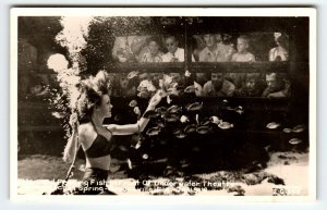 Weeki Wachee Mermaid Real Photo Florida Postcard Lady Feeds Fish Underwater RPPC