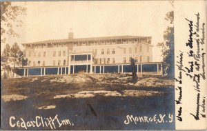 RPPC Cedar Cliff Inn, Monroe NY c1905 Undivided Back Vintage Postcard U29