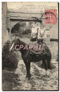 Old Postcard Normandy Costume Studies and Bayeux Hairstyles Two rich farm on ...