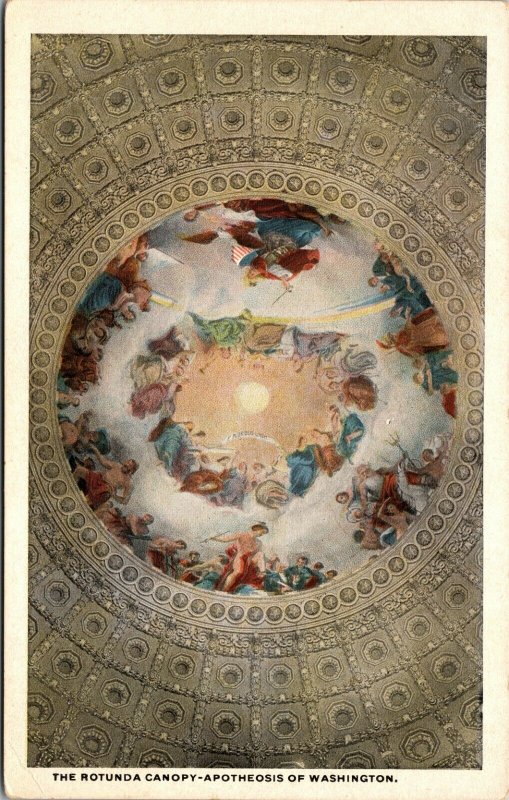 Washington DC Rotunda Canopy Postcard Old Vintage Card View Standard Souvenir PC