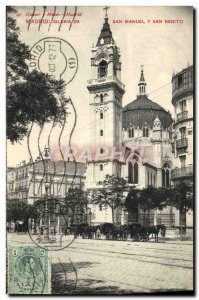 Old Postcard Madrid Iglesia De San Manuel Y San Benito