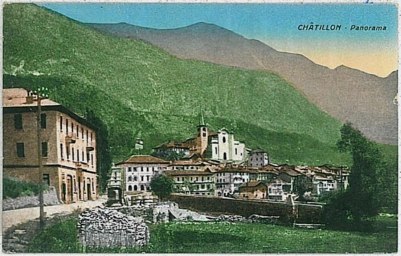 AOSTA province vintage postcard - CHATILLON 1939-