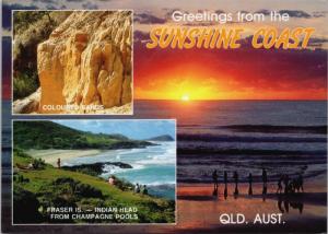 Greetings from Sunshine Coast Queensland Australia AU Multiview Postcard D34