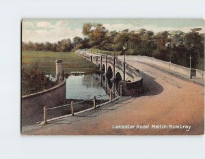 Postcard Leicester Road, Melton Mowbray, England