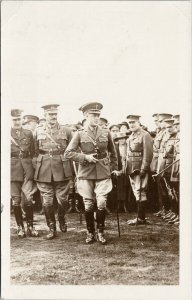 Edward Prince of Wales in Canada Canadian Soldiers Unused RPPC Postcard G34