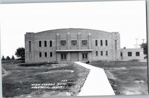 RPPC View of High School Gym, Holstein IA Vintage Postcard B67