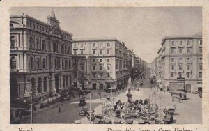 Italy Napoli Naples Piazza della Borsa e Corso Umberto I