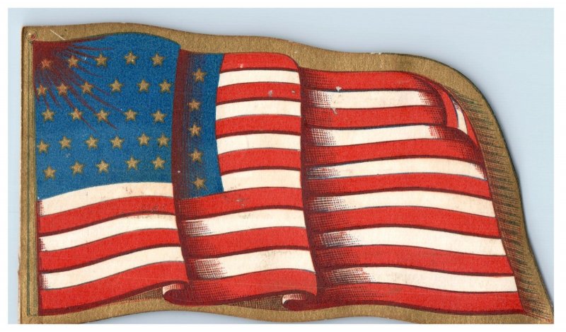 1880s Victorian Sample Die-Cut U.S. Flag PH. Hake, Manufr. F130