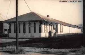 Clinton North Carolina SCL Depot Train Station Real Photo Postcard JI657929