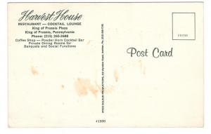 Harvest House Restaurant King of Prussia PA Vtg Postcard