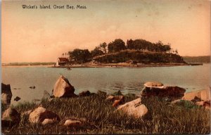 View of Wicket's Island, Onset Bay MA Vintage Postcard R77