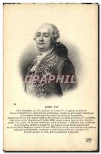 Old Postcard King Louis XVI of France