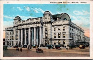 Northwestern Passenger Station Chicago Illinois Vintage Postcard C100