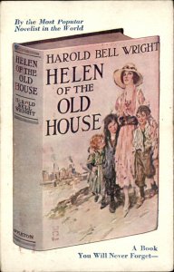 London Cancel Frontispiece Book Advert Helen Old House WRIGHT Vintage Postcard