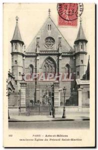 Old Postcard Paris Arts et Metiers (former prioress of the church Saint Martin)