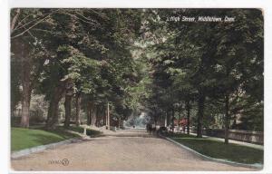 High Street Middletown Connecticut 1910c postcard