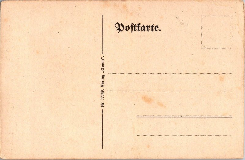 1918 Mint Germany Postcard German Communist Revolution Ilustration Red Flag