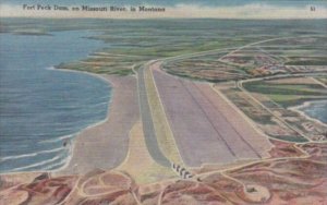 Montana Fort Peck Dam On The Missouri River