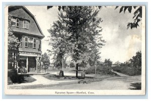 1912 Sigourney Square, Hartford Connecticut CT Posted PMC Postcard 