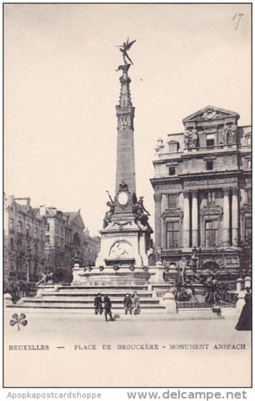 Belgium Brussells Place De Brouckere Monument Anspach