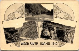 Postcard Multiple Views of Wood River, Idaho~2712