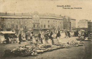 PC BELGIUM, CHARLEROI, THÃATRE DES VARIÃTÃS, Vintage Postcard (b30075)