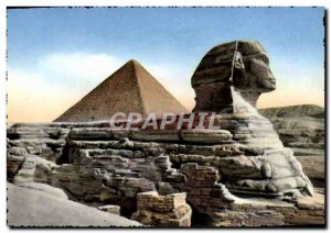 Modern Postcard The Great Sphinx and Cheops Pyramid Egypt